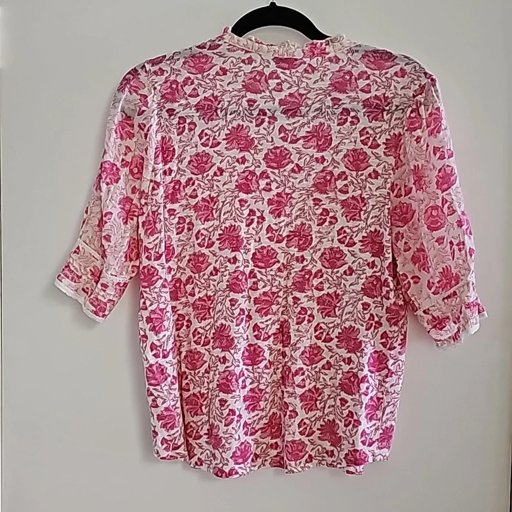 Lucky Brand pink and white blouse - Picture 3 of 10